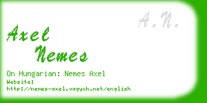 axel nemes business card